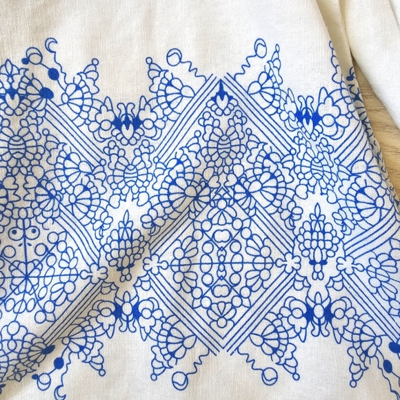 Aqua Women’s Linen Blend Off The Shoulder White Top - Size Large NWT - Picture 3 of 12